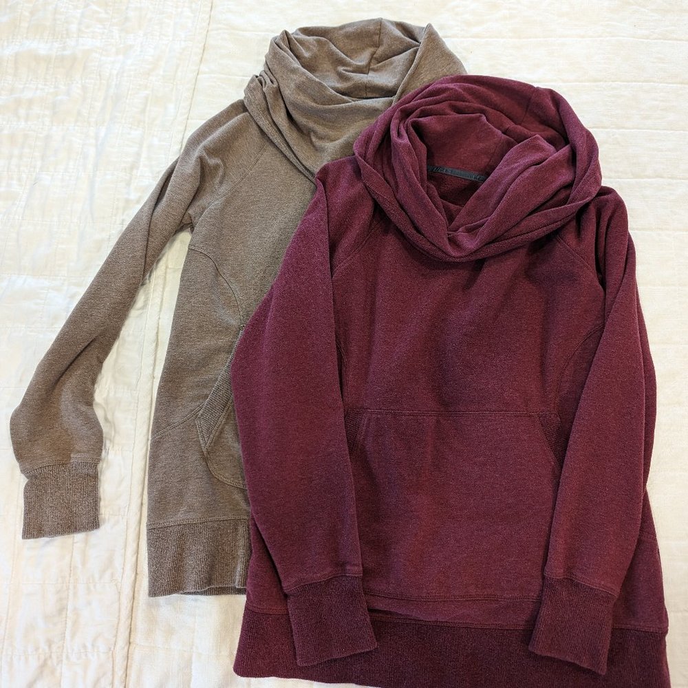 Lot of 2 LL Bean Mockneck Sweatshirts Size Medium